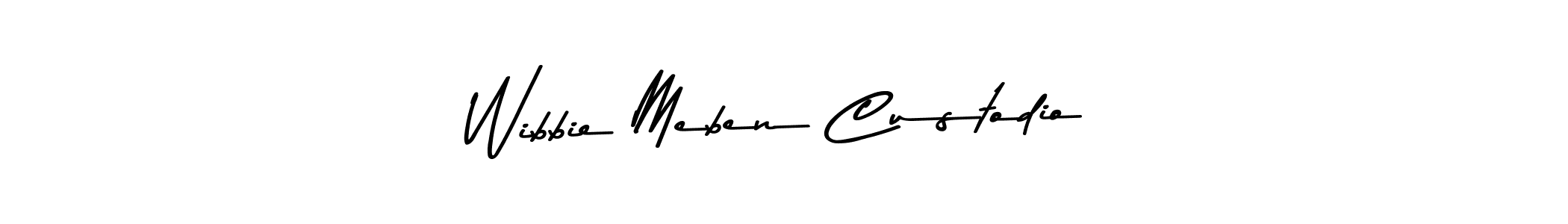 Wibbie Meben Custodio stylish signature style. Best Handwritten Sign (Asem Kandis PERSONAL USE) for my name. Handwritten Signature Collection Ideas for my name Wibbie Meben Custodio. Wibbie Meben Custodio signature style 9 images and pictures png