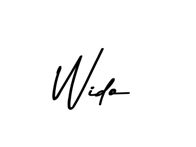 Use a signature maker to create a handwritten signature online. With this signature software, you can design (Asem Kandis PERSONAL USE) your own signature for name Wido. Wido signature style 9 images and pictures png