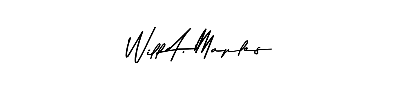 Similarly Asem Kandis PERSONAL USE is the best handwritten signature design. Signature creator online .You can use it as an online autograph creator for name Will A. Maples. Will A. Maples signature style 9 images and pictures png