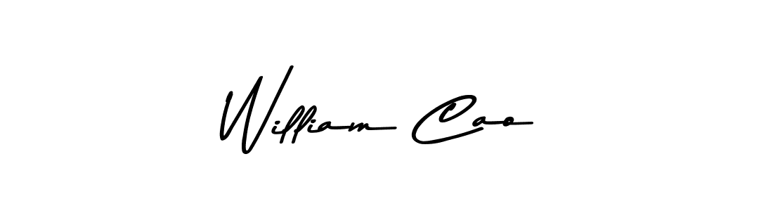 How to make William Cao name signature. Use Asem Kandis PERSONAL USE style for creating short signs online. This is the latest handwritten sign. William Cao signature style 9 images and pictures png