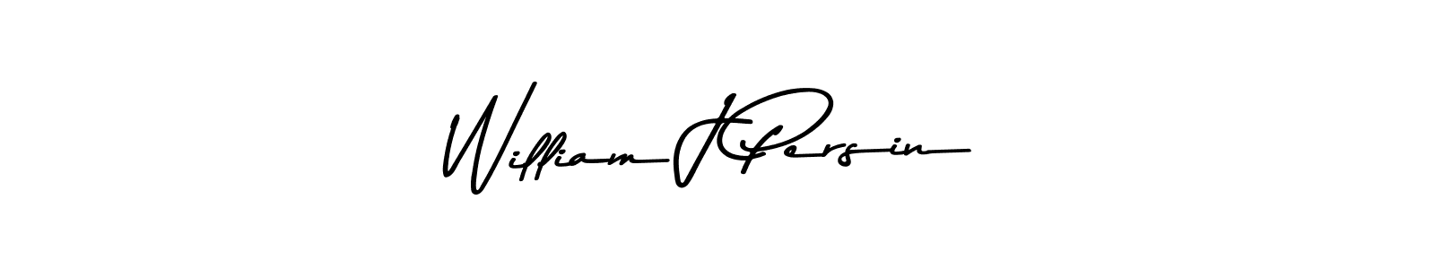 Create a beautiful signature design for name William J Persin. With this signature (Asem Kandis PERSONAL USE) fonts, you can make a handwritten signature for free. William J Persin signature style 9 images and pictures png