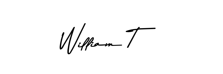 The best way (Asem Kandis PERSONAL USE) to make a short signature is to pick only two or three words in your name. The name William T include a total of six letters. For converting this name. William T signature style 9 images and pictures png