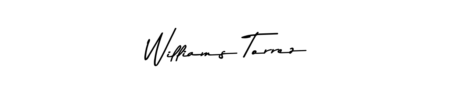 How to make Williams Torrez name signature. Use Asem Kandis PERSONAL USE style for creating short signs online. This is the latest handwritten sign. Williams Torrez signature style 9 images and pictures png