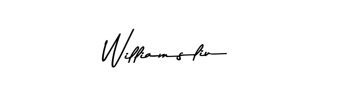 Also You can easily find your signature by using the search form. We will create Williamsliu name handwritten signature images for you free of cost using Asem Kandis PERSONAL USE sign style. Williamsliu signature style 9 images and pictures png