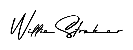 A classic penmanship look for Willie Stroker. The Asem Kandis PERSONAL USE font brings timeless elegance and confidence to every signed document. Willie Stroker signature style 9 images and pictures png