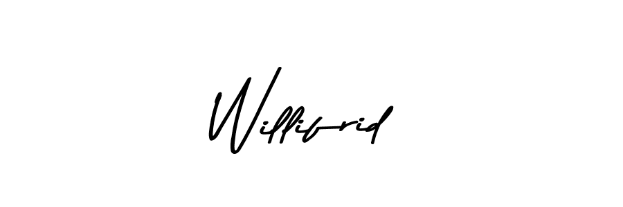 Make a beautiful signature design for name Willifrid. With this signature (Asem Kandis PERSONAL USE) style, you can create a handwritten signature for free. Willifrid signature style 9 images and pictures png