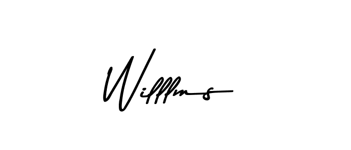 Also we have Willlms name is the best signature style. Create professional handwritten signature collection using Asem Kandis PERSONAL USE autograph style. Willlms signature style 9 images and pictures png