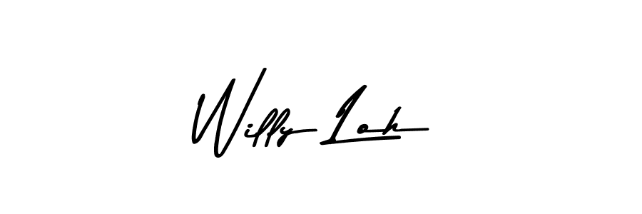 Create a beautiful signature design for name Willy Loh. With this signature (Asem Kandis PERSONAL USE) fonts, you can make a handwritten signature for free. Willy Loh signature style 9 images and pictures png