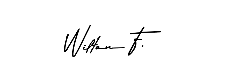Design your own signature with our free online signature maker. With this signature software, you can create a handwritten (Asem Kandis PERSONAL USE) signature for name Wilton F.. Wilton F. signature style 9 images and pictures png