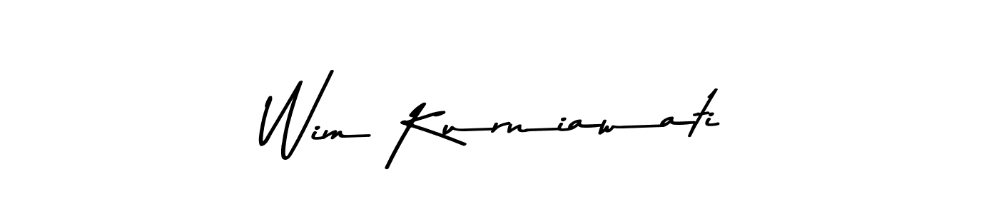 Make a beautiful signature design for name Wim Kurniawati. With this signature (Asem Kandis PERSONAL USE) style, you can create a handwritten signature for free. Wim Kurniawati signature style 9 images and pictures png