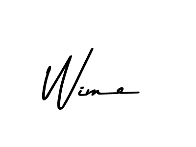 Create a beautiful signature design for name Wime. With this signature (Asem Kandis PERSONAL USE) fonts, you can make a handwritten signature for free. Wime signature style 9 images and pictures png