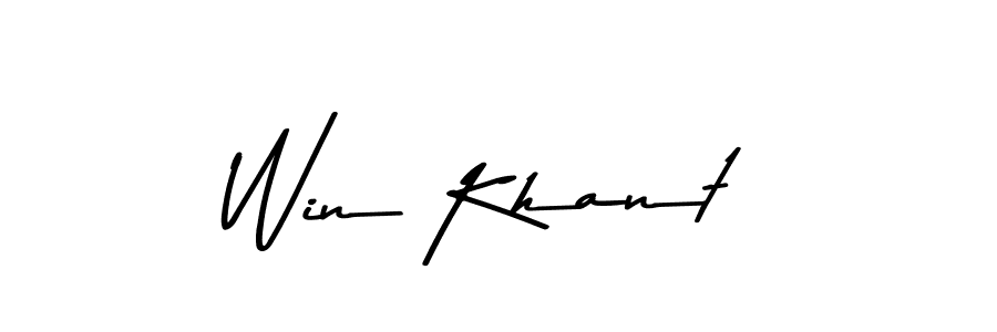 Create a beautiful signature design for name Win Khant. With this signature (Asem Kandis PERSONAL USE) fonts, you can make a handwritten signature for free. Win Khant signature style 9 images and pictures png