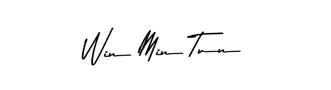 Use a signature maker to create a handwritten signature online. With this signature software, you can design (Asem Kandis PERSONAL USE) your own signature for name Win Min Tun. Win Min Tun signature style 9 images and pictures png