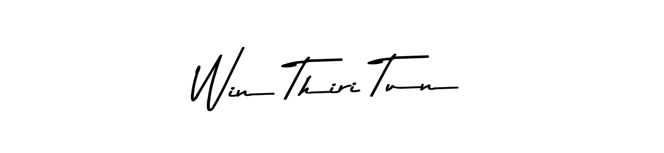 The best way (Asem Kandis PERSONAL USE) to make a short signature is to pick only two or three words in your name. The name Win Thiri Tun include a total of six letters. For converting this name. Win Thiri Tun signature style 9 images and pictures png