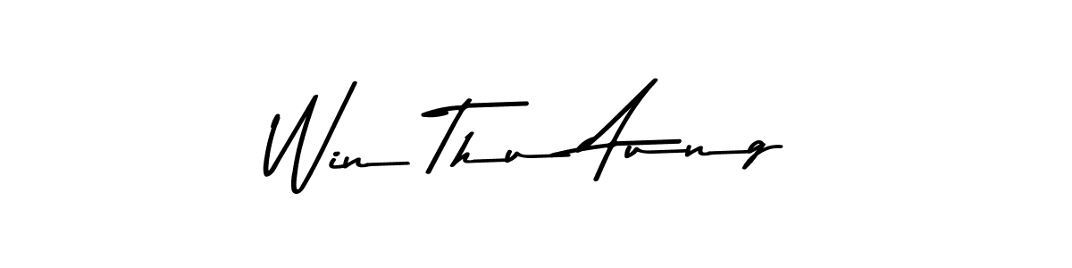 Use a signature maker to create a handwritten signature online. With this signature software, you can design (Asem Kandis PERSONAL USE) your own signature for name Win Thu Aung. Win Thu Aung signature style 9 images and pictures png