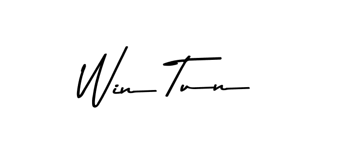 Use a signature maker to create a handwritten signature online. With this signature software, you can design (Asem Kandis PERSONAL USE) your own signature for name Win Tun. Win Tun signature style 9 images and pictures png