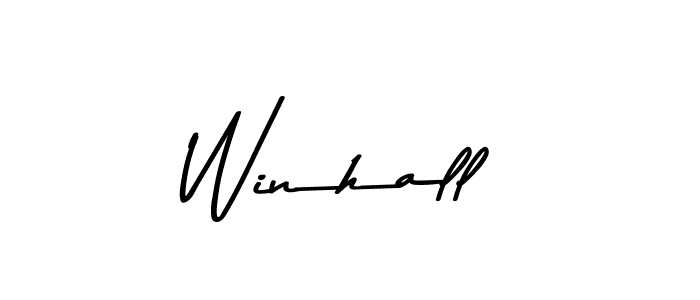 Create a beautiful signature design for name Winhall. With this signature (Asem Kandis PERSONAL USE) fonts, you can make a handwritten signature for free. Winhall signature style 9 images and pictures png