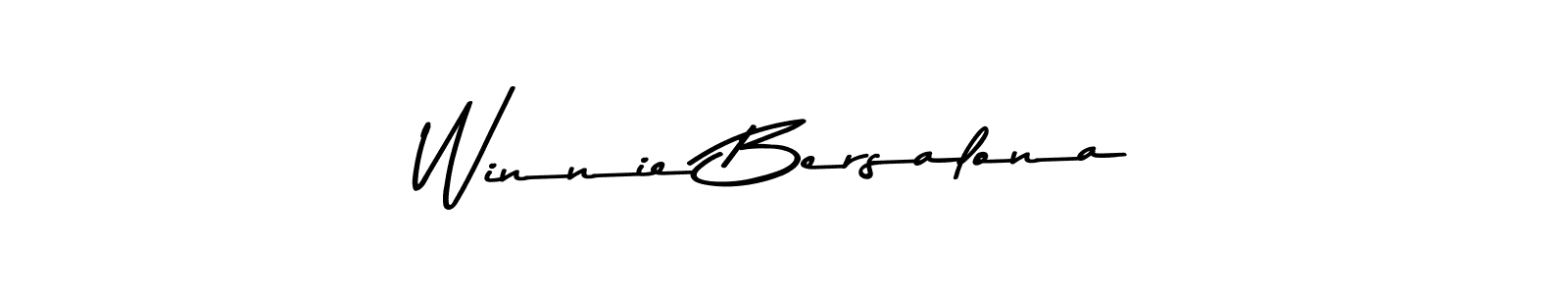 You can use this online signature creator to create a handwritten signature for the name Winnie Bersalona. This is the best online autograph maker. Winnie Bersalona signature style 9 images and pictures png