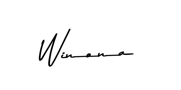 Winona stylish signature style. Best Handwritten Sign (Asem Kandis PERSONAL USE) for my name. Handwritten Signature Collection Ideas for my name Winona. Winona signature style 9 images and pictures png