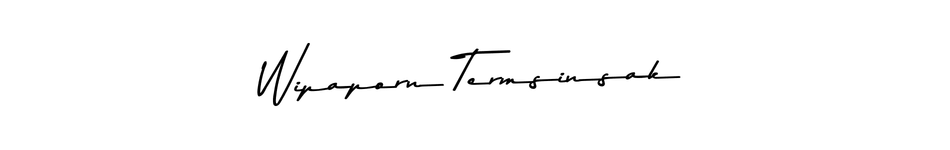 Also You can easily find your signature by using the search form. We will create Wipaporn Termsinsak name handwritten signature images for you free of cost using Asem Kandis PERSONAL USE sign style. Wipaporn Termsinsak signature style 9 images and pictures png