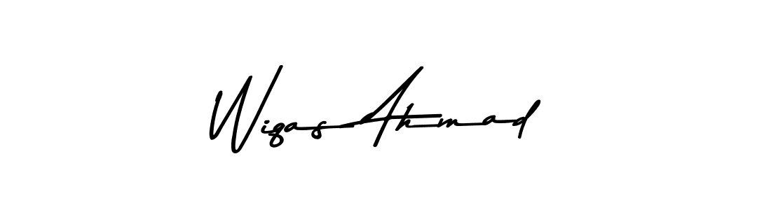 Design your own signature with our free online signature maker. With this signature software, you can create a handwritten (Asem Kandis PERSONAL USE) signature for name Wiqas Ahmad. Wiqas Ahmad signature style 9 images and pictures png