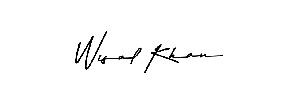 Design your own signature with our free online signature maker. With this signature software, you can create a handwritten (Asem Kandis PERSONAL USE) signature for name Wisal Khan. Wisal Khan signature style 9 images and pictures png