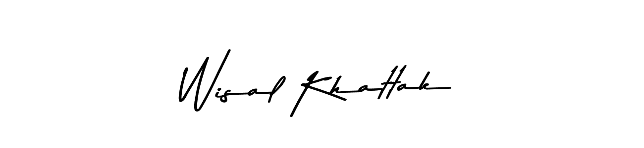 You should practise on your own different ways (Asem Kandis PERSONAL USE) to write your name (Wisal Khattak) in signature. don't let someone else do it for you. Wisal Khattak signature style 9 images and pictures png