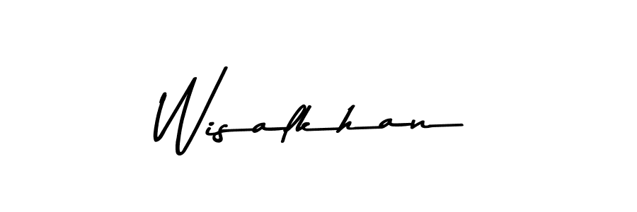 Create a beautiful signature design for name Wisalkhan. With this signature (Asem Kandis PERSONAL USE) fonts, you can make a handwritten signature for free. Wisalkhan signature style 9 images and pictures png
