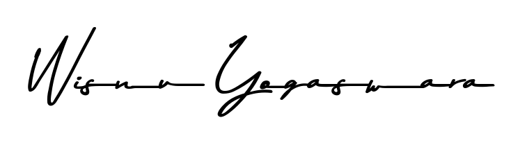An effortless, minimalist signature concept for Wisnu Yogaswara using Asem Kandis PERSONAL USE design. Clean lines that look great on any document. Wisnu Yogaswara signature style 9 images and pictures png