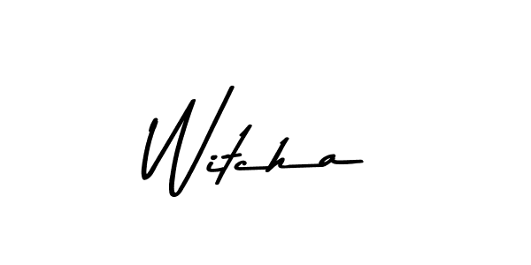 Witcha stylish signature style. Best Handwritten Sign (Asem Kandis PERSONAL USE) for my name. Handwritten Signature Collection Ideas for my name Witcha. Witcha signature style 9 images and pictures png