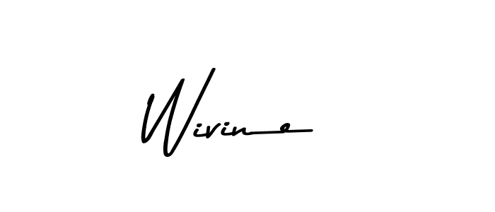 Create a beautiful signature design for name Wivine . With this signature (Asem Kandis PERSONAL USE) fonts, you can make a handwritten signature for free. Wivine  signature style 9 images and pictures png