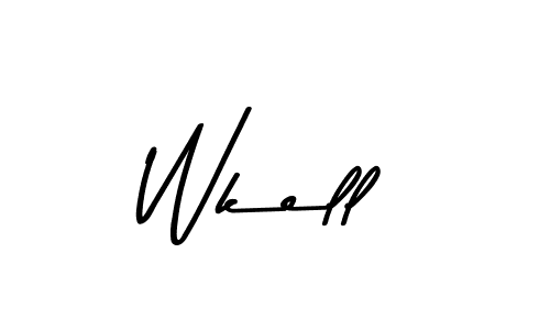 The best way (Asem Kandis PERSONAL USE) to make a short signature is to pick only two or three words in your name. The name Wkell include a total of six letters. For converting this name. Wkell signature style 9 images and pictures png