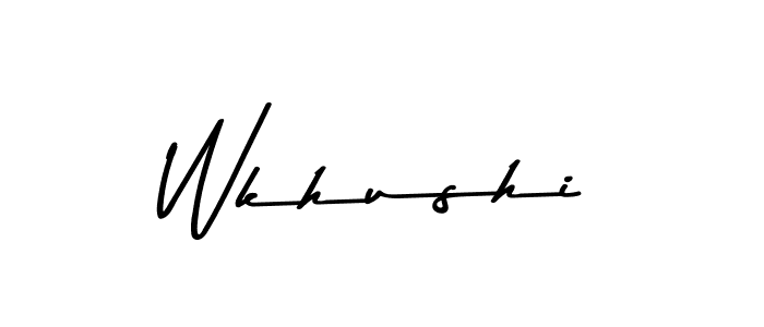 Use a signature maker to create a handwritten signature online. With this signature software, you can design (Asem Kandis PERSONAL USE) your own signature for name Wkhushi. Wkhushi signature style 9 images and pictures png