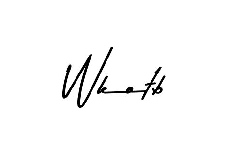 Make a beautiful signature design for name Wkotb. With this signature (Asem Kandis PERSONAL USE) style, you can create a handwritten signature for free. Wkotb signature style 9 images and pictures png