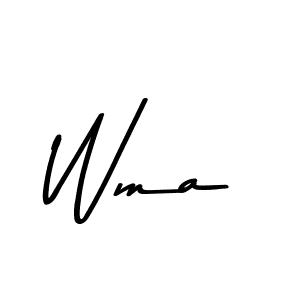 Design your own signature with our free online signature maker. With this signature software, you can create a handwritten (Asem Kandis PERSONAL USE) signature for name Wma. Wma signature style 9 images and pictures png