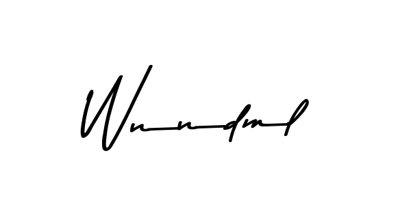 Create a beautiful signature design for name Wnndml. With this signature (Asem Kandis PERSONAL USE) fonts, you can make a handwritten signature for free. Wnndml signature style 9 images and pictures png