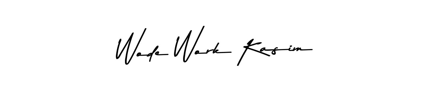 Wode Work Kasim stylish signature style. Best Handwritten Sign (Asem Kandis PERSONAL USE) for my name. Handwritten Signature Collection Ideas for my name Wode Work Kasim. Wode Work Kasim signature style 9 images and pictures png