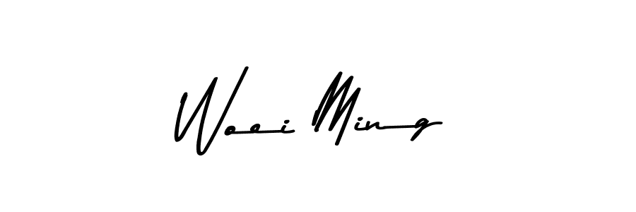 Create a beautiful signature design for name Woei Ming. With this signature (Asem Kandis PERSONAL USE) fonts, you can make a handwritten signature for free. Woei Ming signature style 9 images and pictures png
