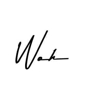 You should practise on your own different ways (Asem Kandis PERSONAL USE) to write your name (Woh) in signature. don't let someone else do it for you. Woh signature style 9 images and pictures png