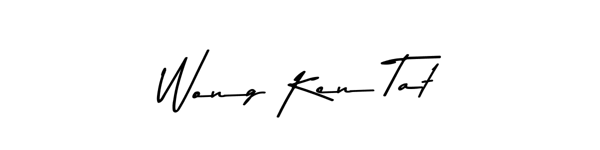 How to make Wong Ken Tat name signature. Use Asem Kandis PERSONAL USE style for creating short signs online. This is the latest handwritten sign. Wong Ken Tat signature style 9 images and pictures png