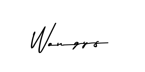 How to make Wongys signature? Asem Kandis PERSONAL USE is a professional autograph style. Create handwritten signature for Wongys name. Wongys signature style 9 images and pictures png