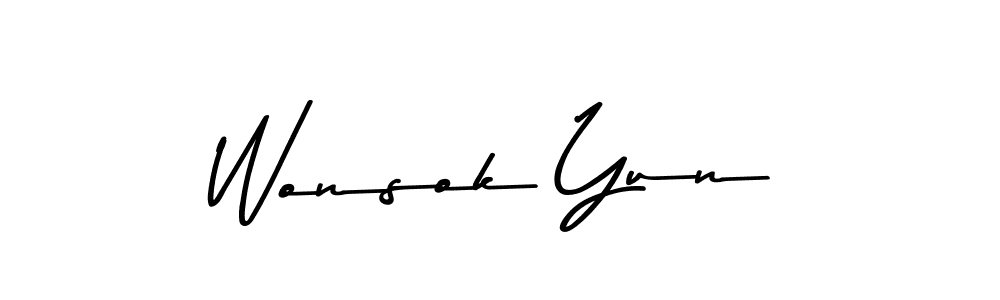 How to Draw Wonsok Yun signature style? Asem Kandis PERSONAL USE is a latest design signature styles for name Wonsok Yun. Wonsok Yun signature style 9 images and pictures png