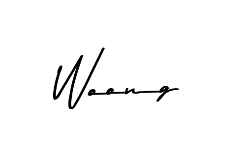 Create a beautiful signature design for name Woong. With this signature (Asem Kandis PERSONAL USE) fonts, you can make a handwritten signature for free. Woong signature style 9 images and pictures png