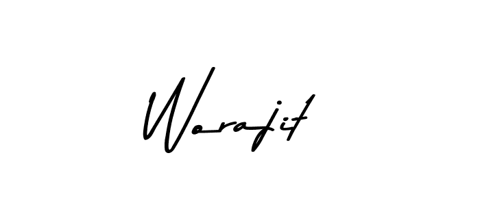 Create a beautiful signature design for name Worajit. With this signature (Asem Kandis PERSONAL USE) fonts, you can make a handwritten signature for free. Worajit signature style 9 images and pictures png