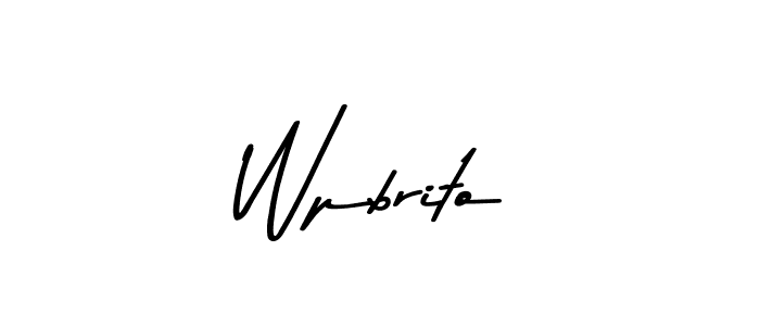 Make a beautiful signature design for name Wpbrito. With this signature (Asem Kandis PERSONAL USE) style, you can create a handwritten signature for free. Wpbrito signature style 9 images and pictures png