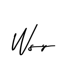 Create a beautiful signature design for name Wsy. With this signature (Asem Kandis PERSONAL USE) fonts, you can make a handwritten signature for free. Wsy signature style 9 images and pictures png