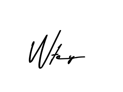 You should practise on your own different ways (Asem Kandis PERSONAL USE) to write your name (Wtey) in signature. don't let someone else do it for you. Wtey signature style 9 images and pictures png