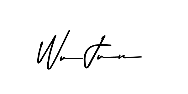 Make a beautiful signature design for name Wu Jun. With this signature (Asem Kandis PERSONAL USE) style, you can create a handwritten signature for free. Wu Jun signature style 9 images and pictures png