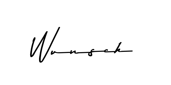 You should practise on your own different ways (Asem Kandis PERSONAL USE) to write your name (Wunsch) in signature. don't let someone else do it for you. Wunsch signature style 9 images and pictures png