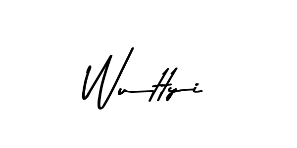 Use a signature maker to create a handwritten signature online. With this signature software, you can design (Asem Kandis PERSONAL USE) your own signature for name Wuttyi. Wuttyi signature style 9 images and pictures png